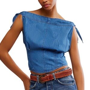 Free People Louie top denim